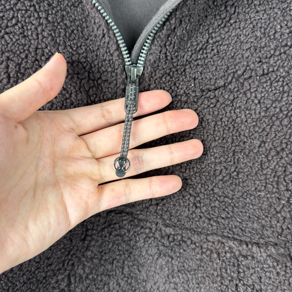 Lululemon teddy half zip Cozy Brown Sherpa Pullover size M/L - Picture 5 of 9